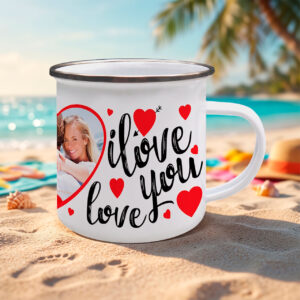 Taza Metálica con Filo Plata