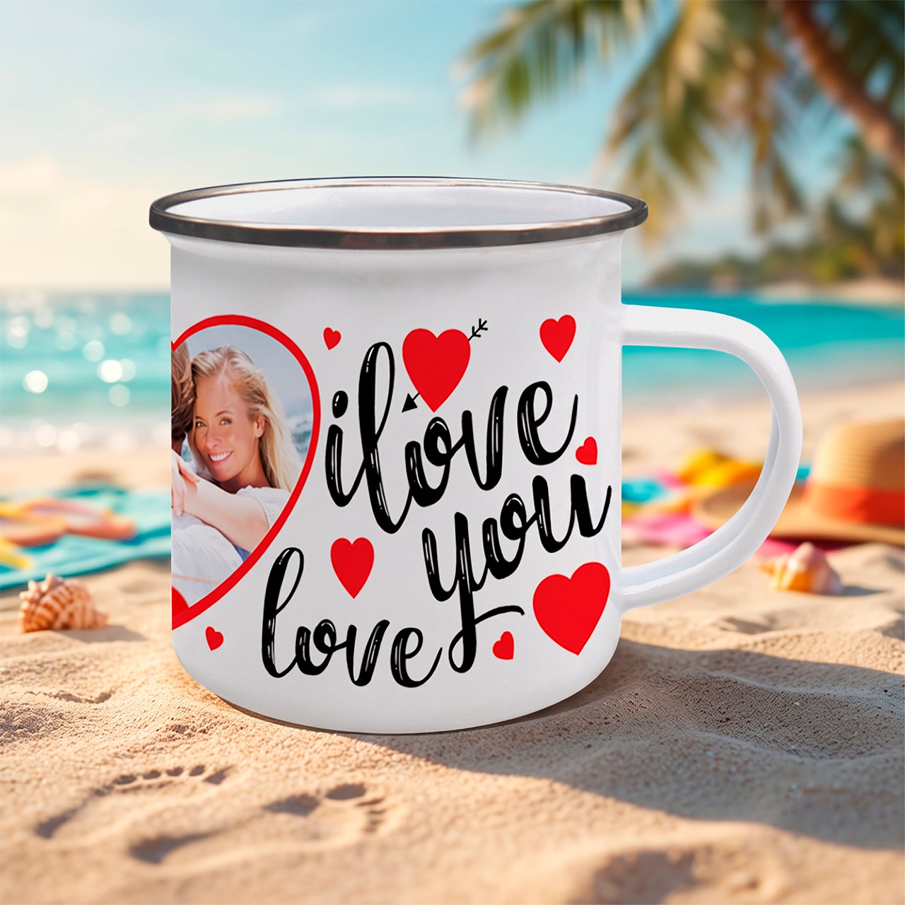 Taza metálica con filo plata | i-moments Taza metálica con filo plata