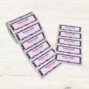 Pegatina personalizada rectangular 10x3,3 cm brillo | i-moments