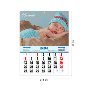 Calendario de pared con faldilla personalizado | i-moments