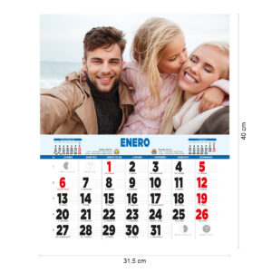 Calendario de pared con faldilla personalizado | i-moments