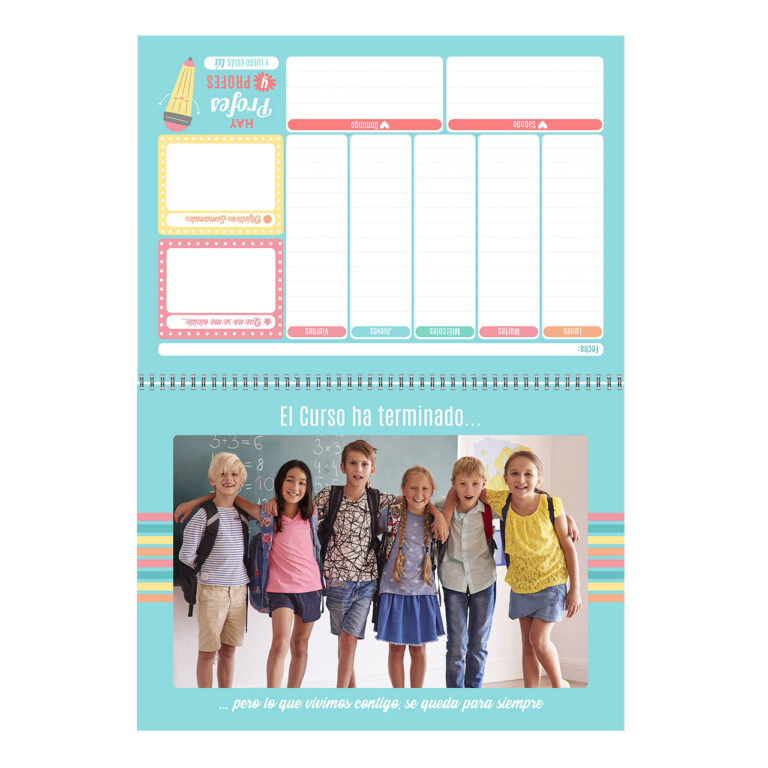 Planificador Semanal A3 Colors Con Espiral, 30 X 42 Cm, Fecha