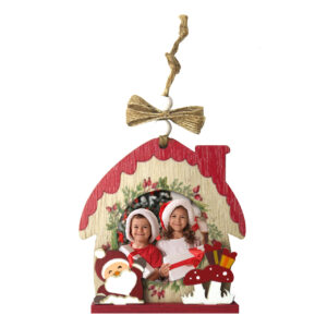 Alternative view of Personalized Christmas Wooden House Ornament