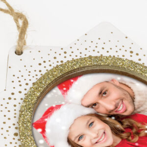 Adorno estrella de navidad de madera personalizado | i-moments