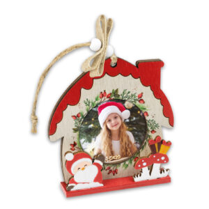 Personalized christmas wooden house ornament | i-moments