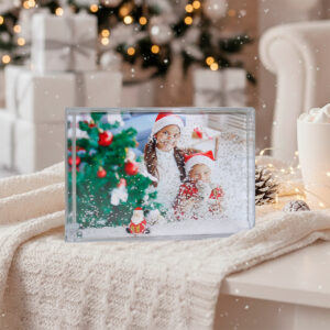 Custom Snow Frame with Santa Claus