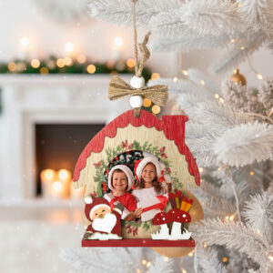 Adorno Casita de Madera de Navidad Personalizado