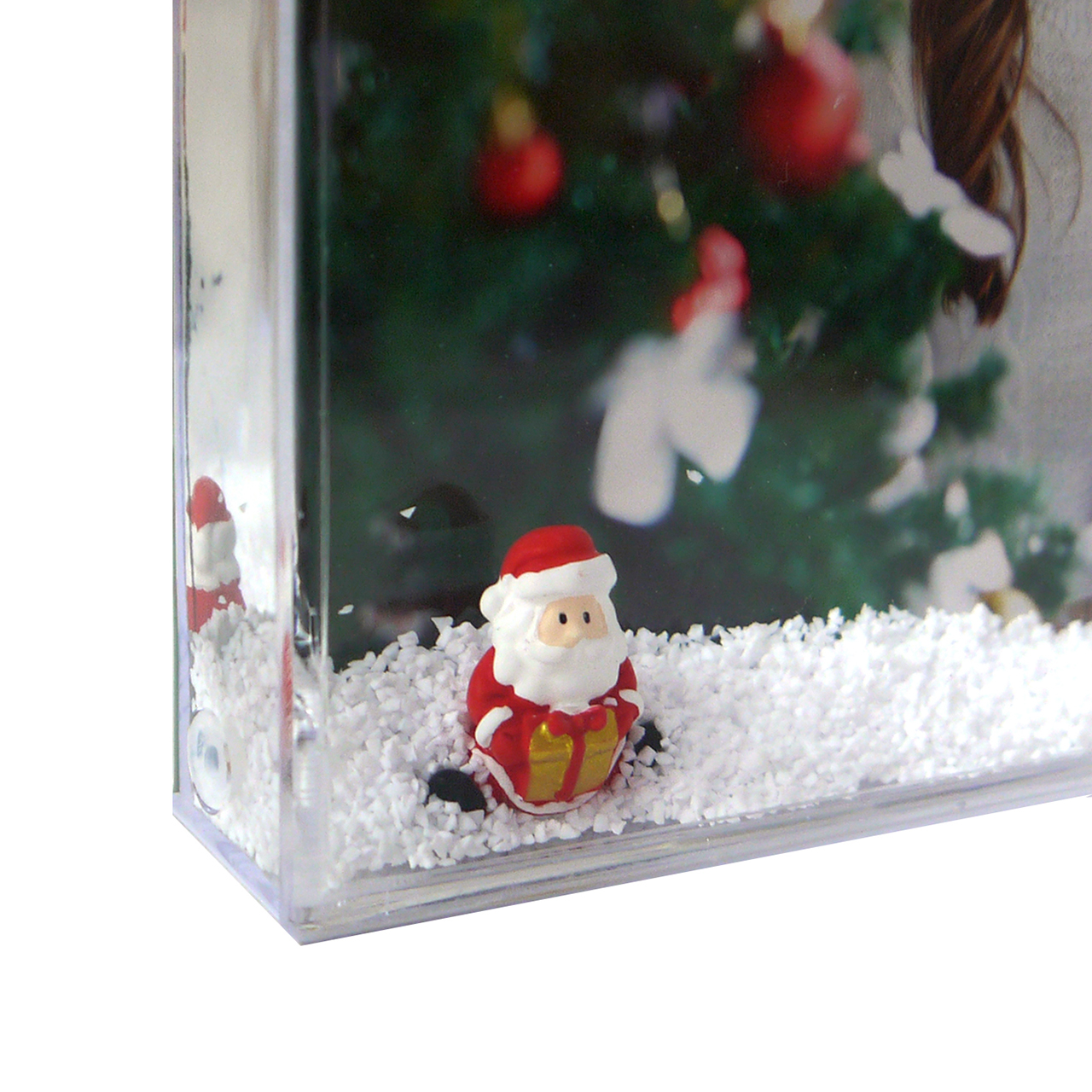 Marco de nieve personalizado con papá noel - imagen 5