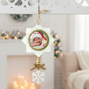 Adorno Estrella de Navidad de Madera Personalizado