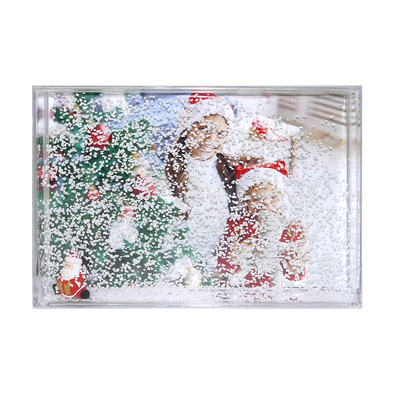 Marco de nieve personalizado con papá noel - imagen 3