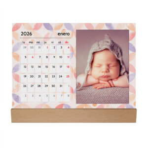 Alternative view of Calendario de Mesa con Base de Madera Personalizado