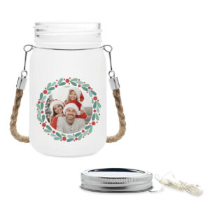 Tarro con luces solares personalizado | i-moments