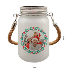 Tarro con luces solares personalizado | i-moments