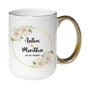 Taza filo y asa dorada - imagen 3